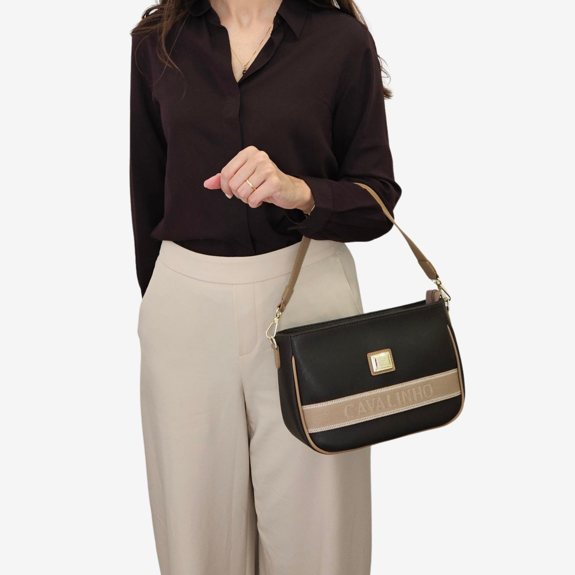 Only By Cavalinho Brown Handbag & Shoulder Bag SKU 16200615.02 #color_brown / beige