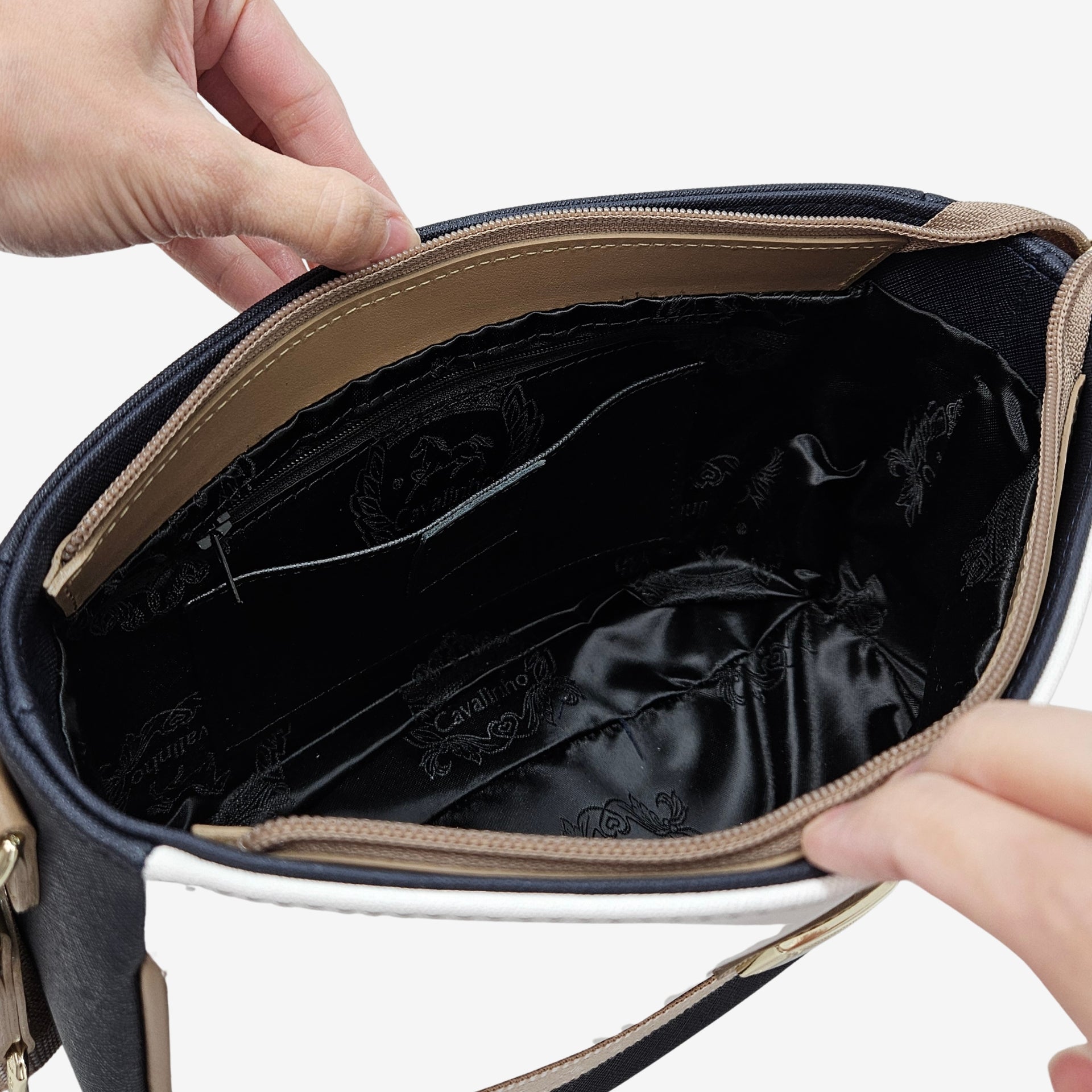 Only By Cavalinho Handbag Shoulder Bag for Women SKU 16200615.22 #color_beige / white / navy, black, brown / beige, red / beige, white / sand