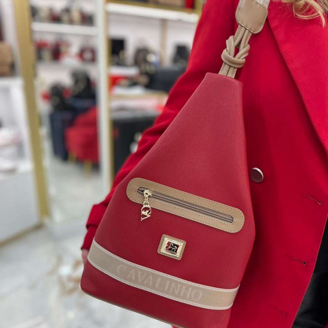 Only by Cavalinho Designer Backpack for Women SKU 16200638.04 #color_red / beige