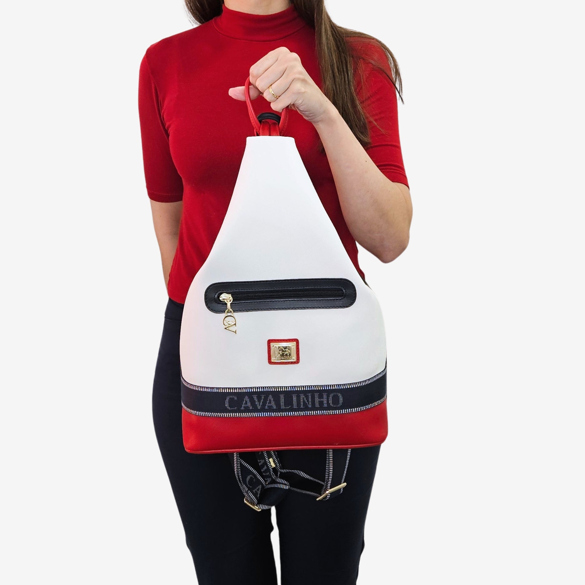 Only by Cavalinho Designer Backpack for Women SKU 16200638.45 #color_navy / white / red