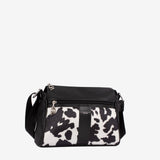 Cavalinho Club Crossbody Bag with Cow Print SKU 16210373.01 #color_black / white