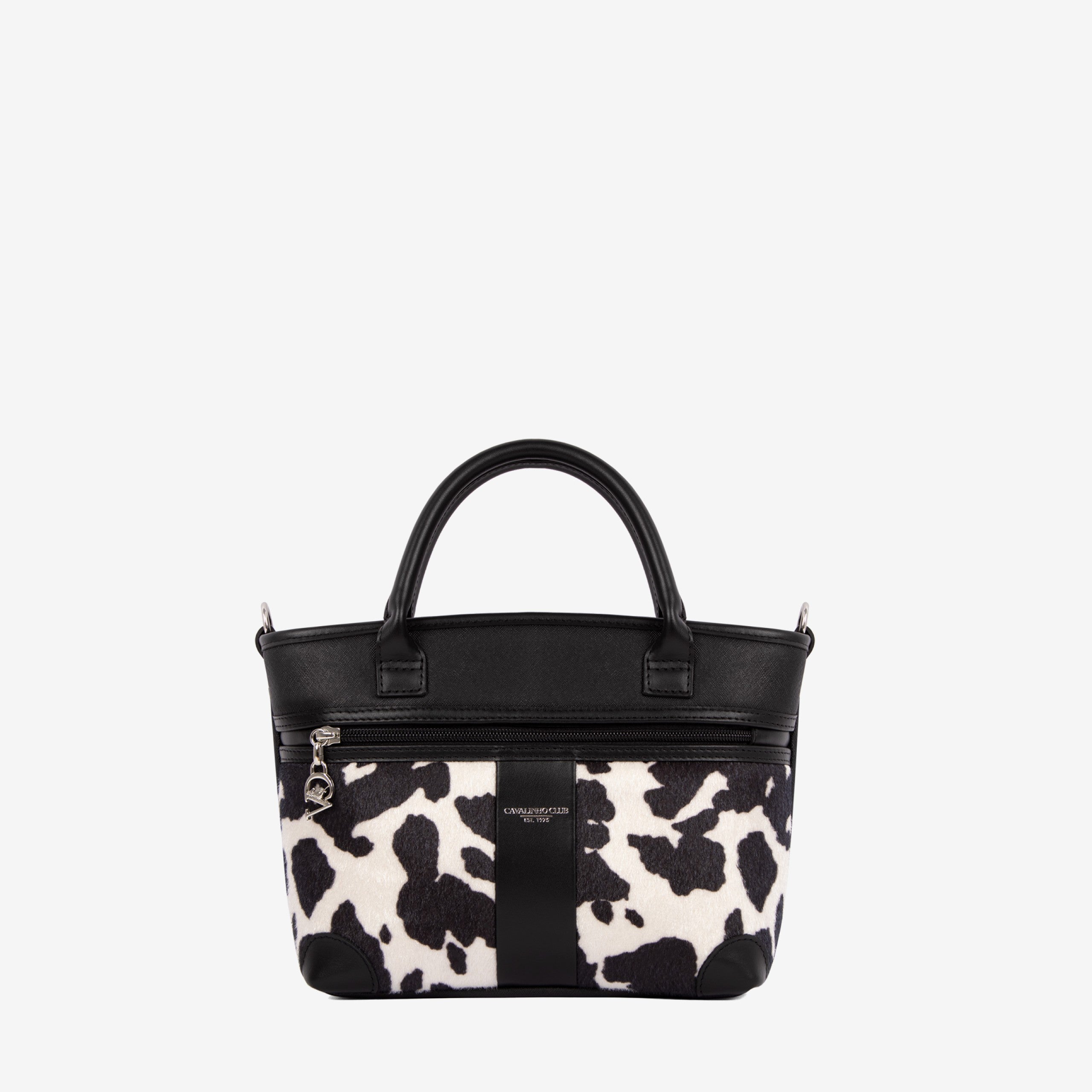 Cavalinho Club Mini Handbag with Cow Print SKU 16210572.01 #color_black / white
