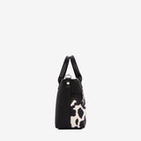 Cavalinho Club Mini Tote Handbag with Cow Print SKU 16210572.01 #color_black / white
