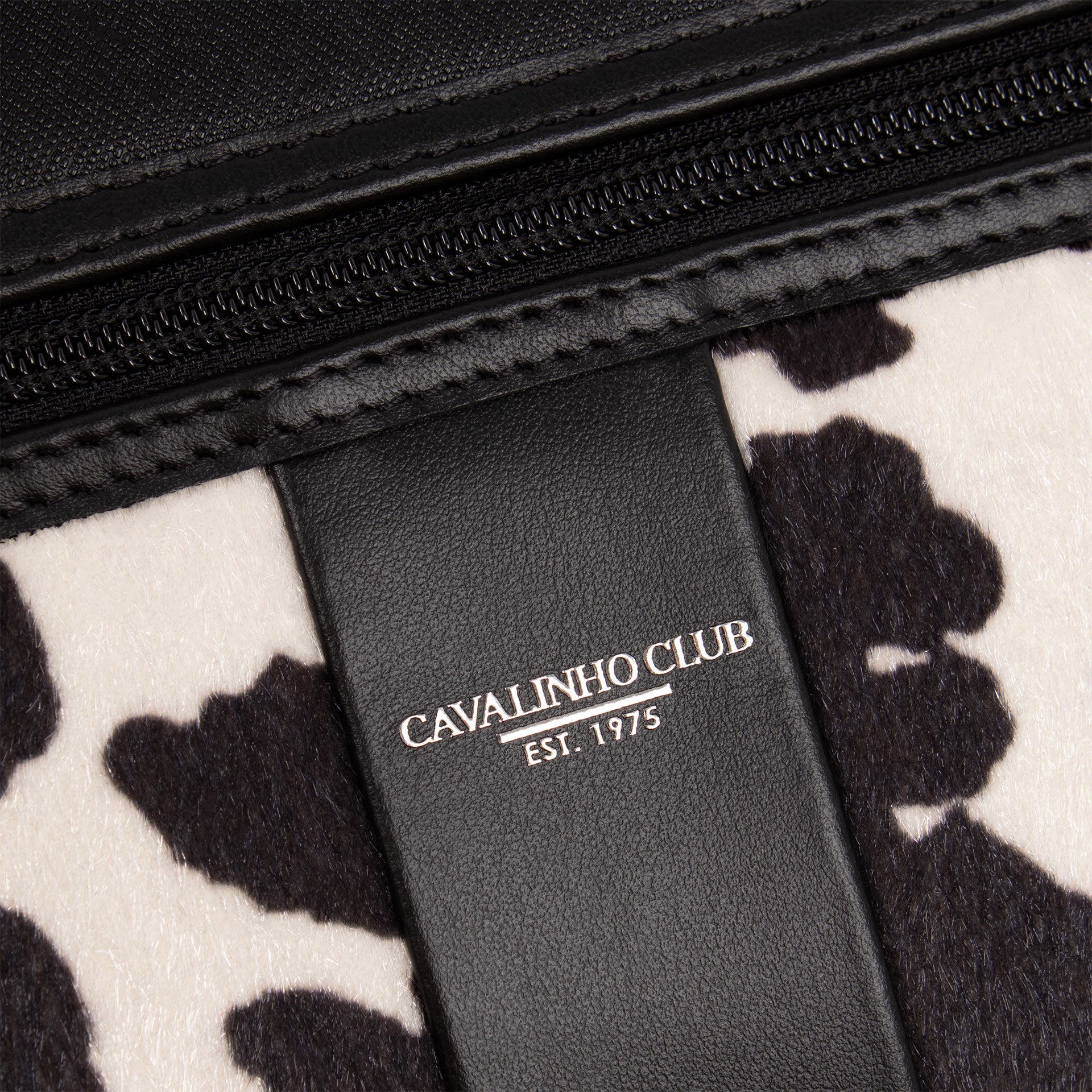 Cavalinho Club Backpack with Cow Print SKU 16210609.01 #color_black / white