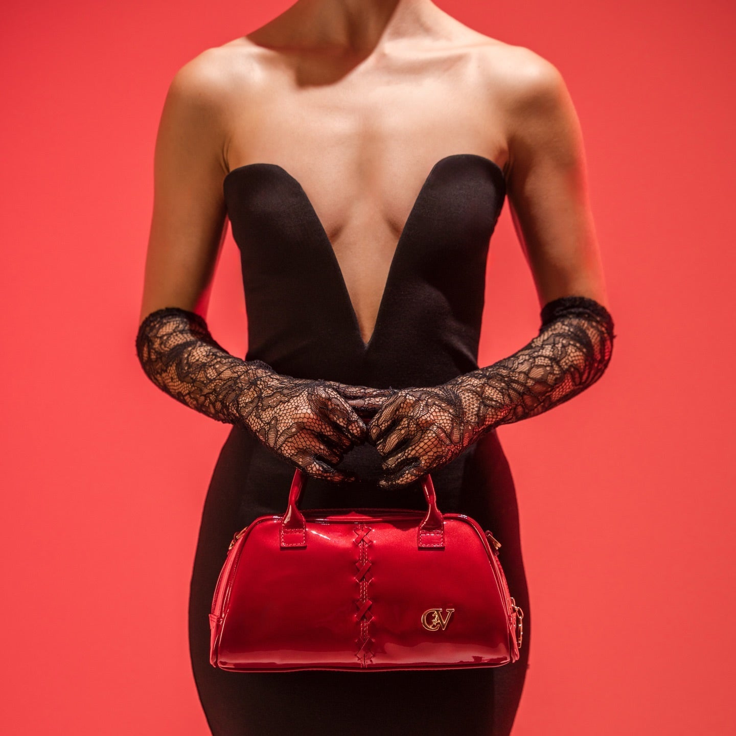 Cavalinho Midnight Rouge Red Patent Leather Handbag, Christmas Limited Edition SKU 16220616.04 #color_red