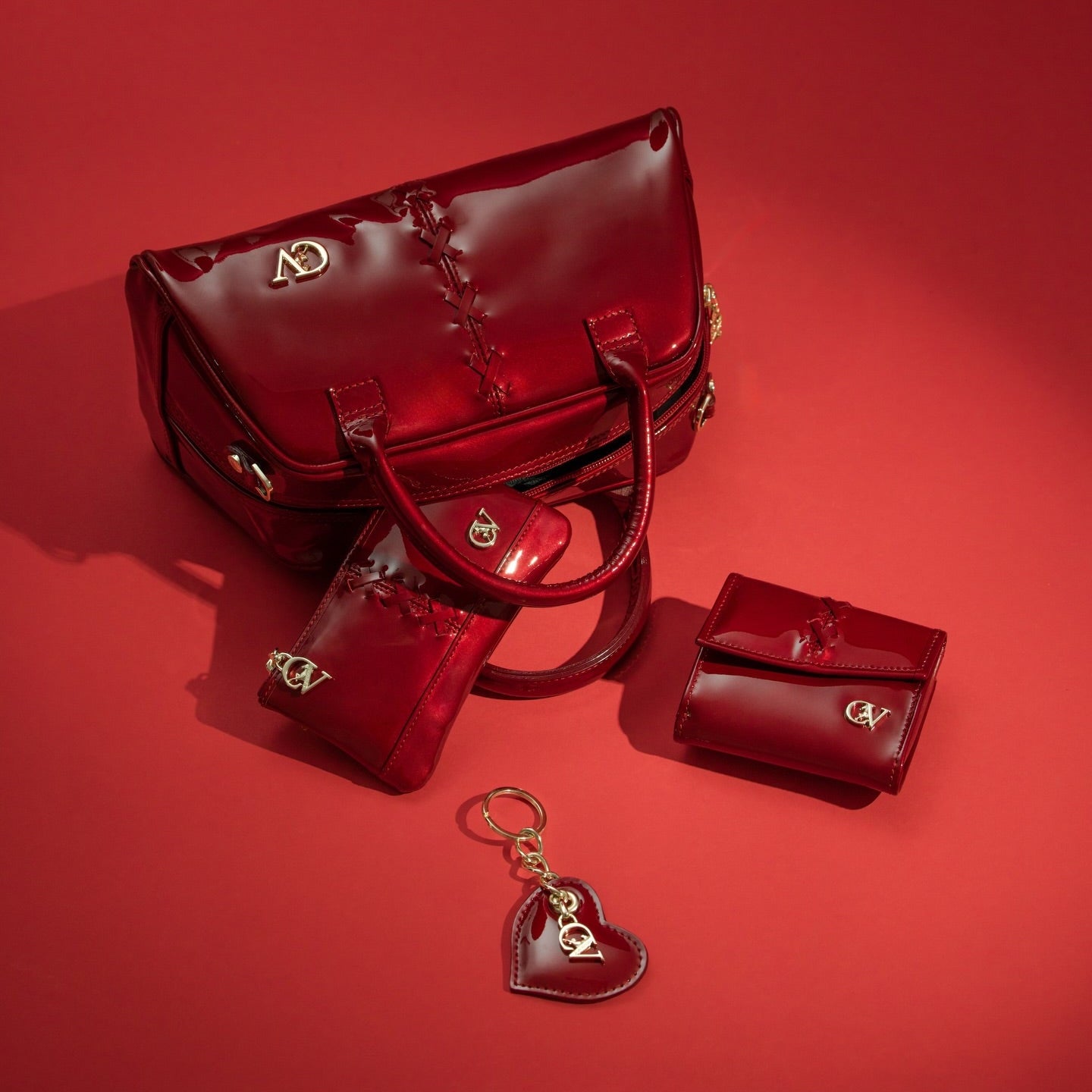 Cavalinho Midnight Rouge Red Patent Leather Handbag, Christmas Limited Edition SKU 16220616.04 #color_red