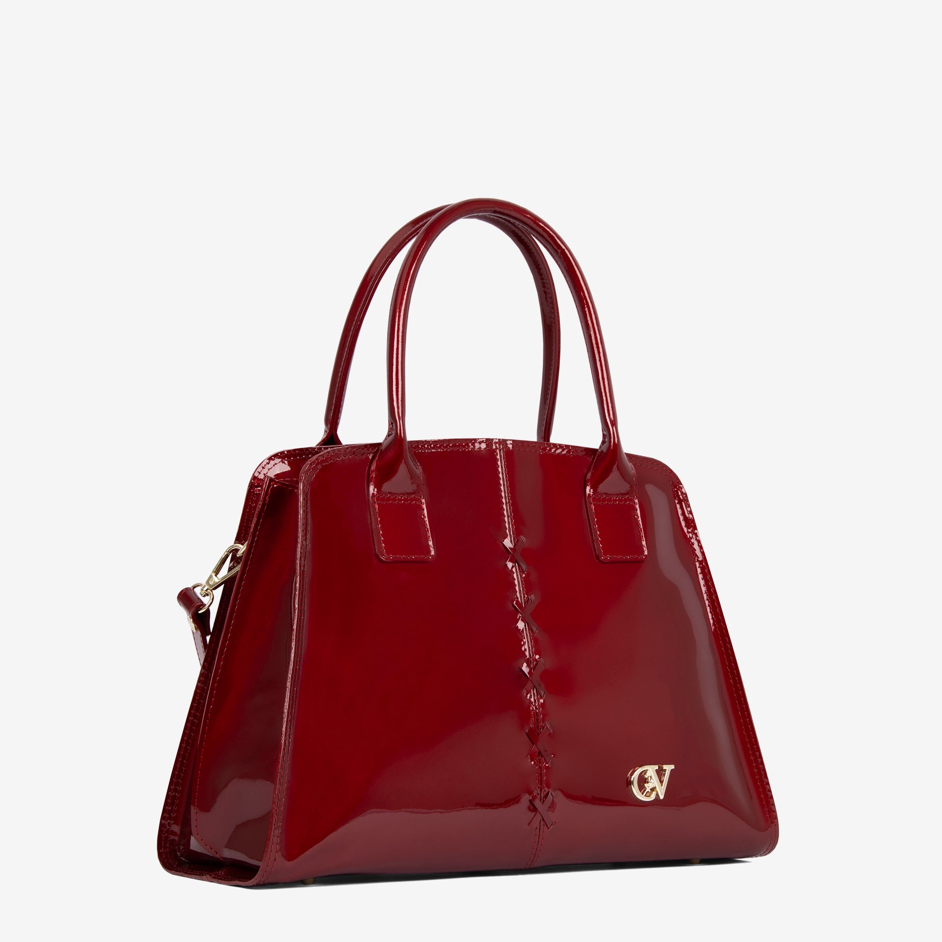 Cavalinho Midnight Rouge Patent Leather Handbag Tote SKU 16220624.04 #color_red