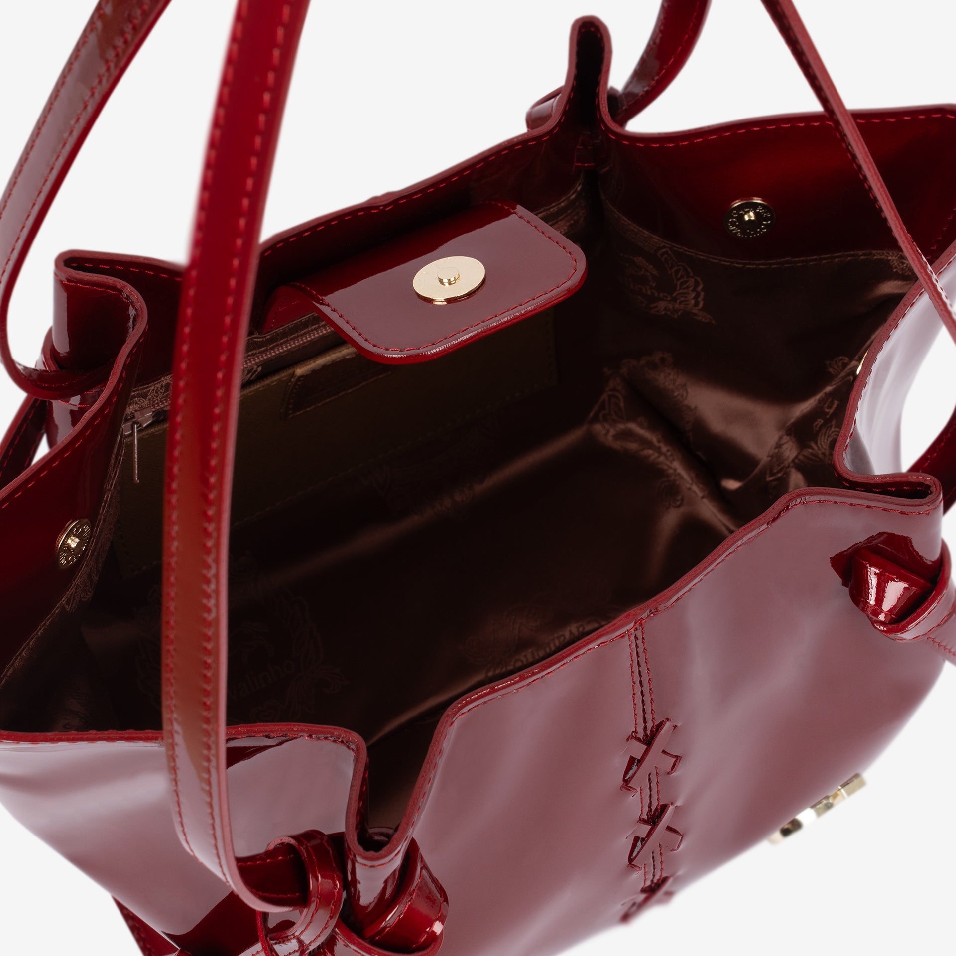 Cavalinho Midnight Rouge Red Patent Leather Shoulder Bag, Limited Edition SKU 16220625.04 #color_red