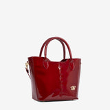 Cavalinho Midnight Rouge Red Patent Leather Handbag Tote for Women SKU 16220628.04 #color_red