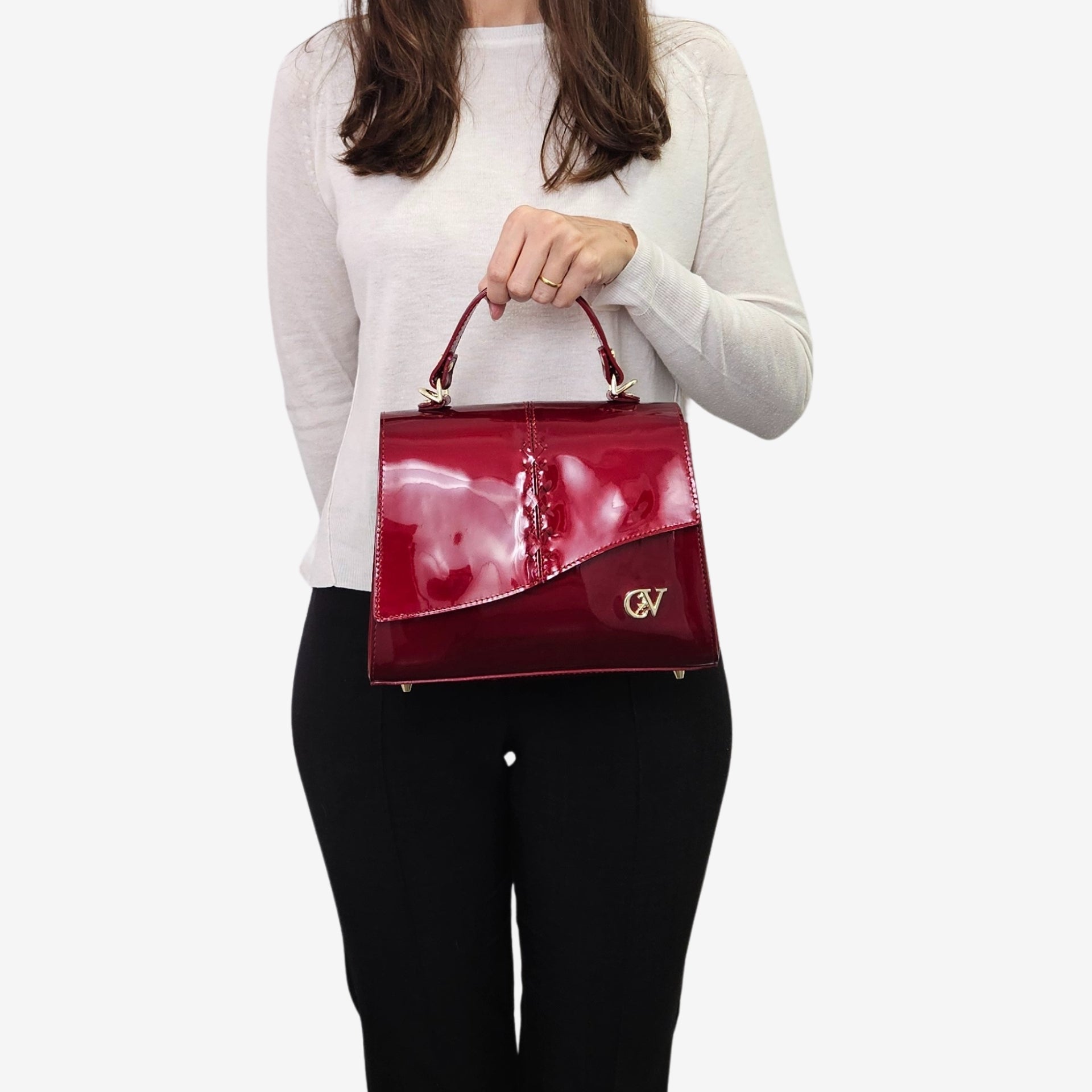 Cavalinho Midnight Rouge Red Patent Leather Handbag SKU 16220629.04 #color_red