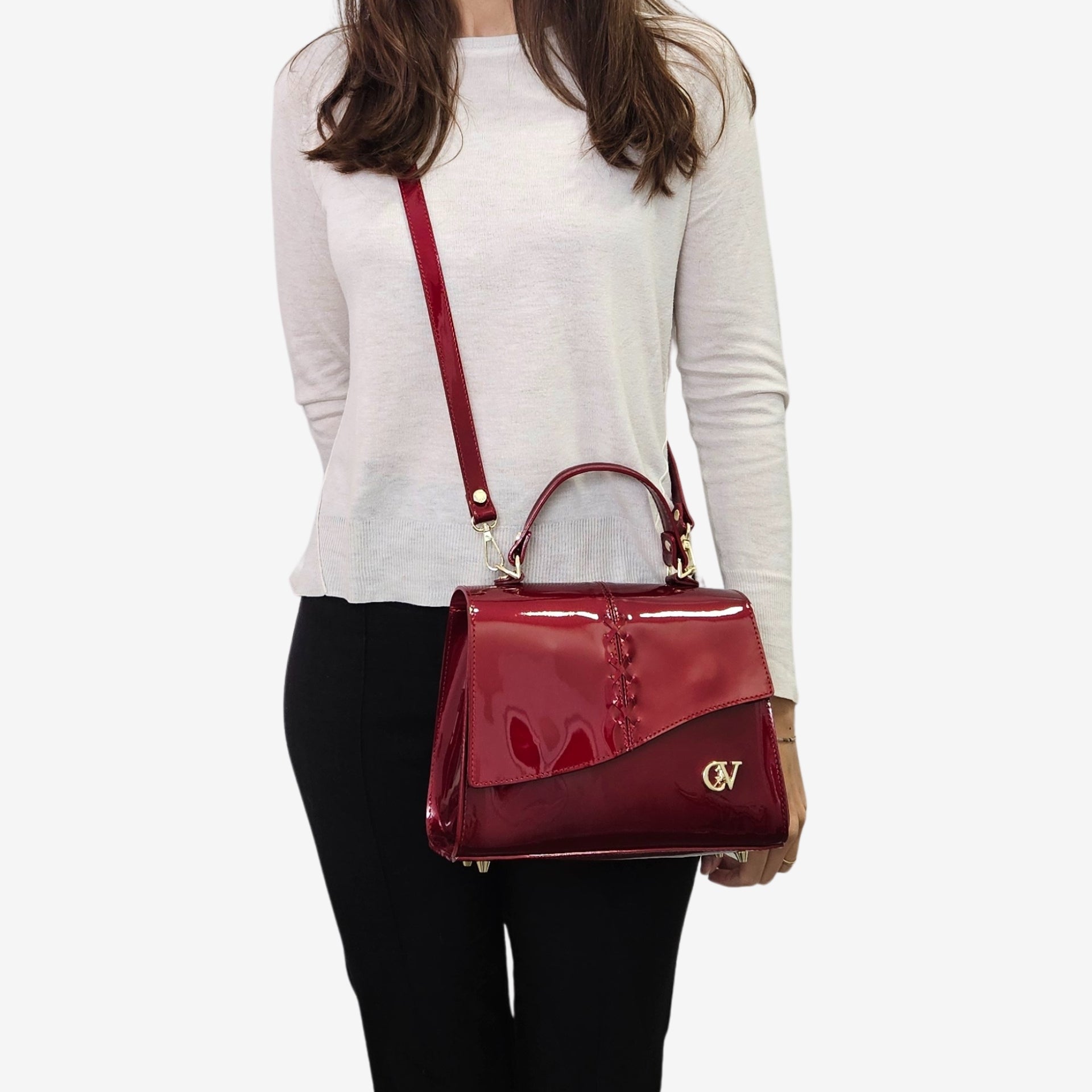 Cavalinho Midnight Rouge Red Patent Leather Handbag SKU 16220629.04 #color_red