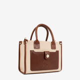 Horse By Cavalinho Designer Beige and Brown Handbag SKU 16230524.34 #color_saddlebrown / beige