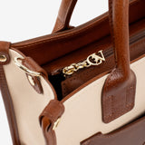 Horse By Cavalinho Designer Beige and Brown Handbag SKU 16230524.34 #color_saddlebrown / beige