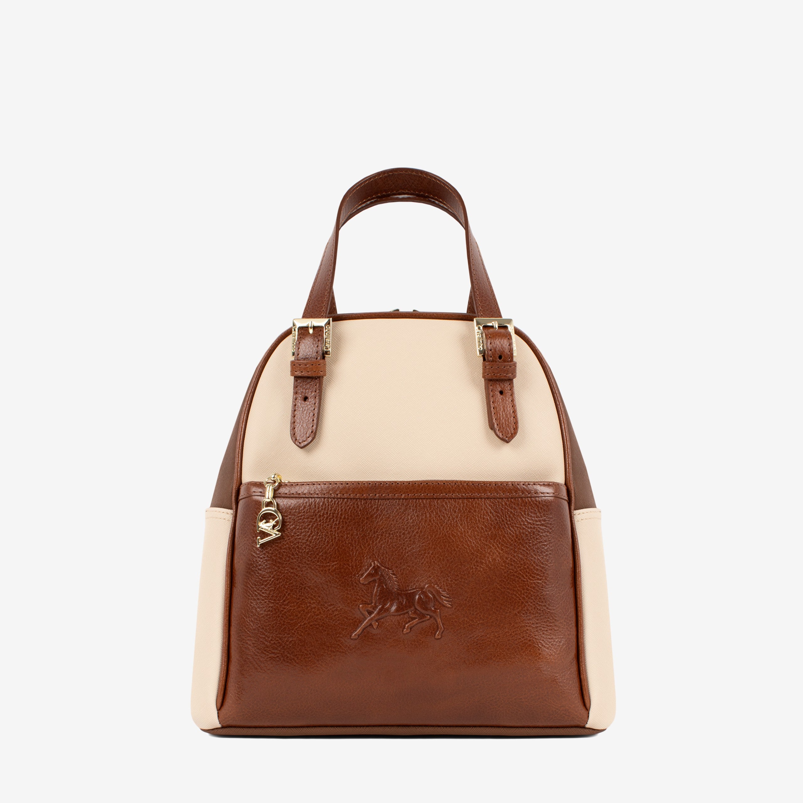 Horse By Cavalinho Designer Brown and Beige Backpack SKU 16230548.34 #color_saddlebrown / beige