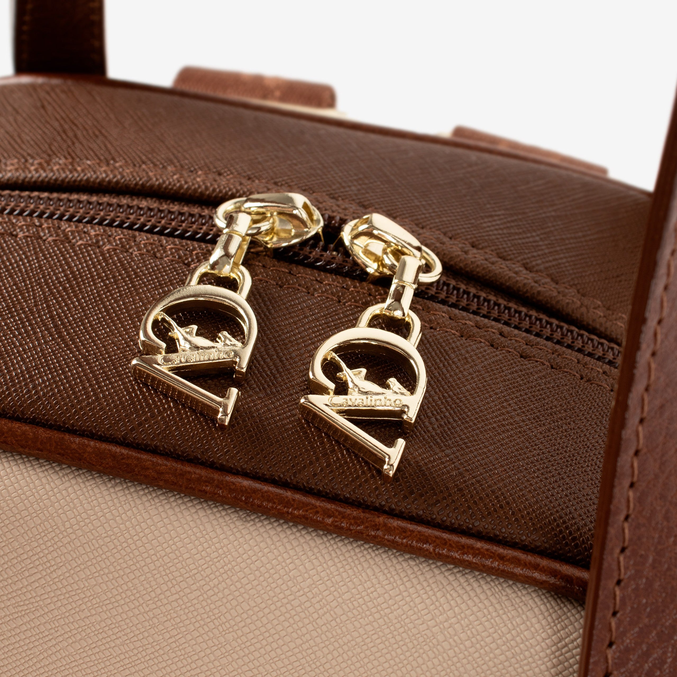Horse By Cavalinho Designer Brown and Beige Backpack SKU 16230548.34 #color_saddlebrown / beige