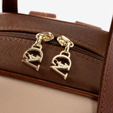 Horse By Cavalinho Designer Brown and Beige Backpack SKU 16230548.34 #color_saddlebrown / beige