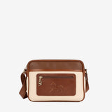 Horse By Cavalinho Beige and Brown Designer Crossbody Bag SKU 16230610.34 #color_saddlebrown / beige