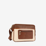 Horse By Cavalinho Beige and Brown Designer Crossbody Bag SKU 16230610.34 #color_saddlebrown / beige