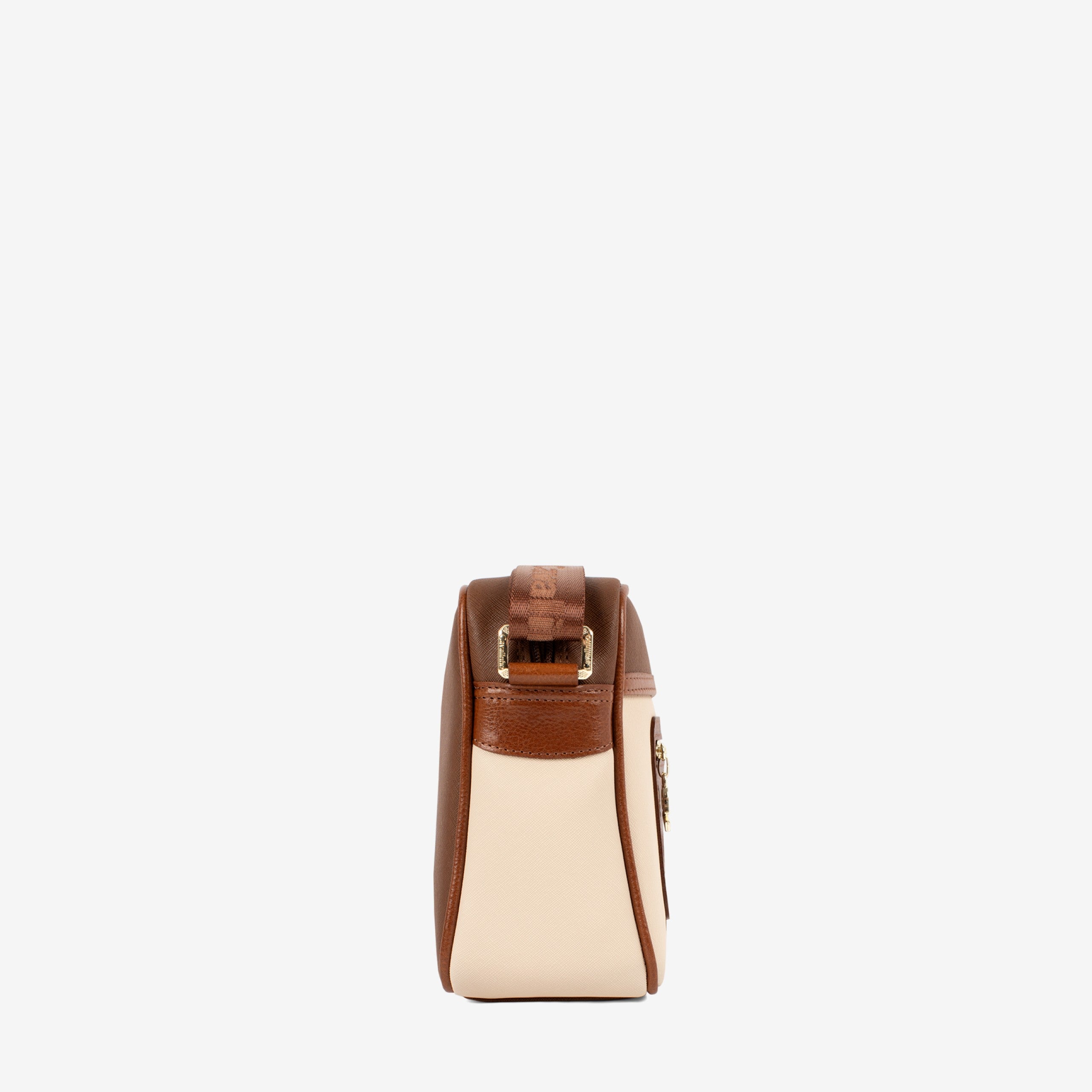 Horse By Cavalinho Beige and Brown Designer Crossbody Bag SKU 16230610.34 #color_saddlebrown / beige