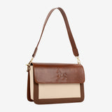 Horse by Cavalinho Brown Designer Shoulder Bag SKU 16230623.34 #color_saddlebrown / beige