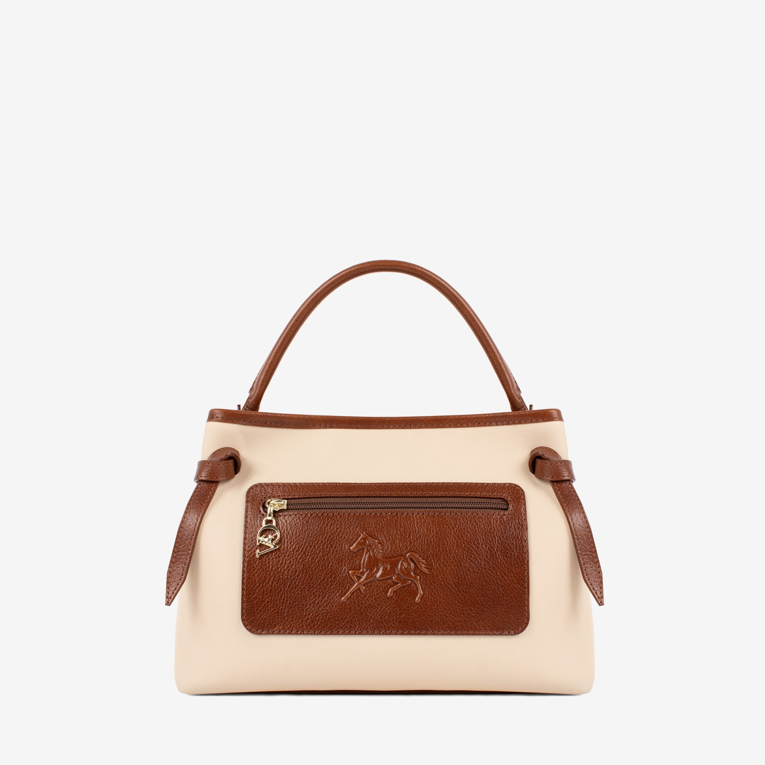 Horse By Cavalinho Beige and Brown Designer Handbag SKU 16230627.34 #color_saddlebrown / beige