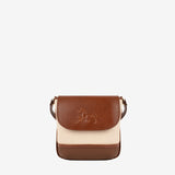 Horse By Cavalinho Beige and Brown Small Crossbody Bag SKU 16230643.34 #color_saddlebrown / beige