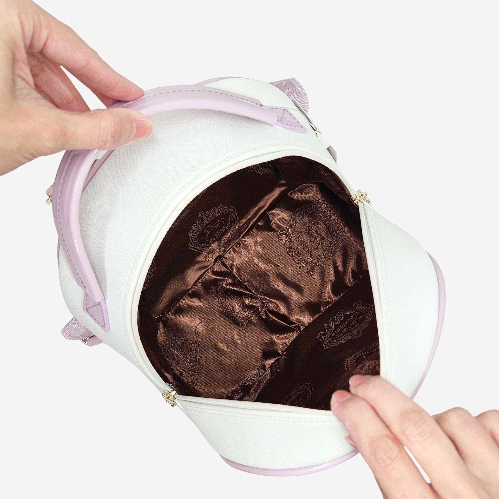 Cavalinho Dear Me White & Lilac Designer Backpack for Women SKU 16240207.39 #color_lilac / white