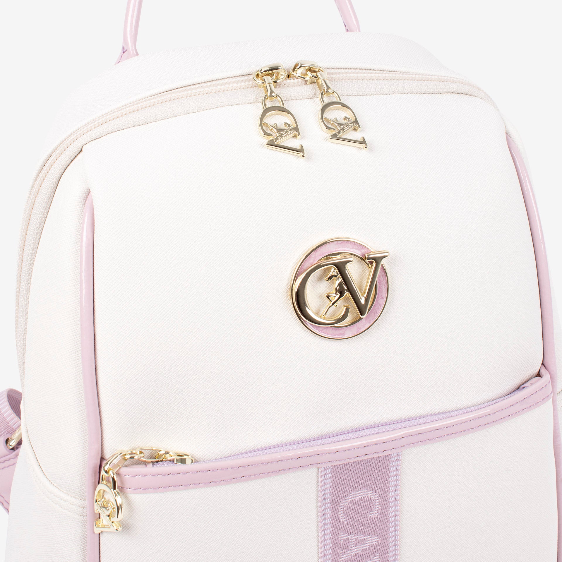 Cavalinho Dear Me White & Lilac Designer Backpack for Women SKU 16240207.39 #color_lilac / white