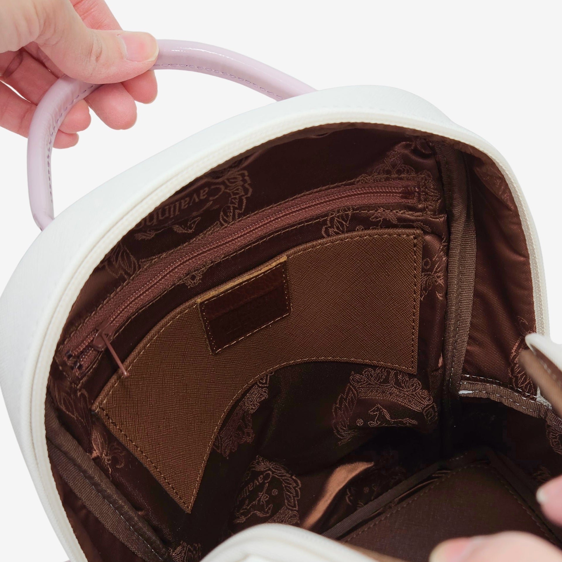 Cavalinho Dear Me White & Lilac Designer Backpack for Women SKU 16240207.39 #color_lilac / white