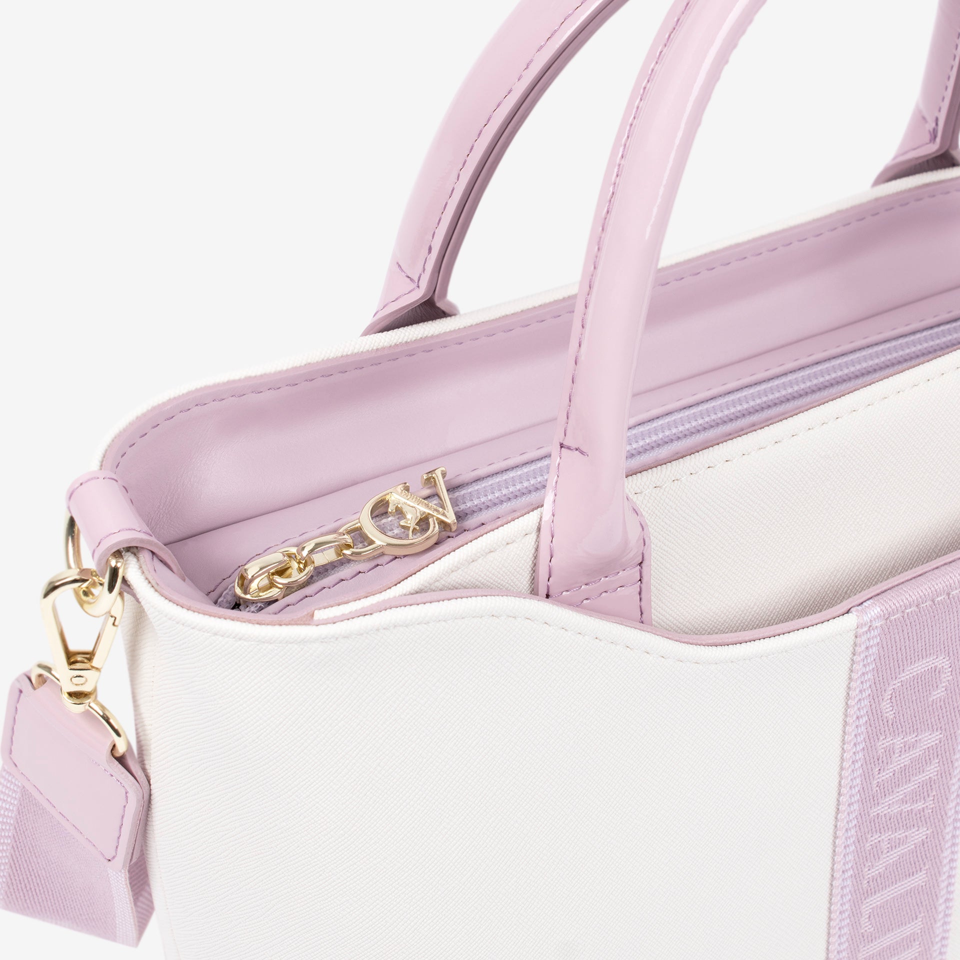 Cavalinho Dear Me Lilac and White Designer Handbag for Women SKU 16240635.39 #color_lilac / white