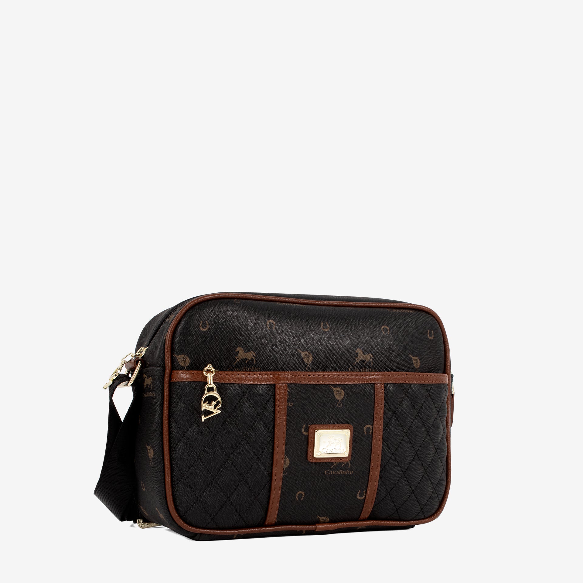 Cavalinho Di Cavallo Black Designer Crossbody Bag SKU 16250324.32 #color_black / brown