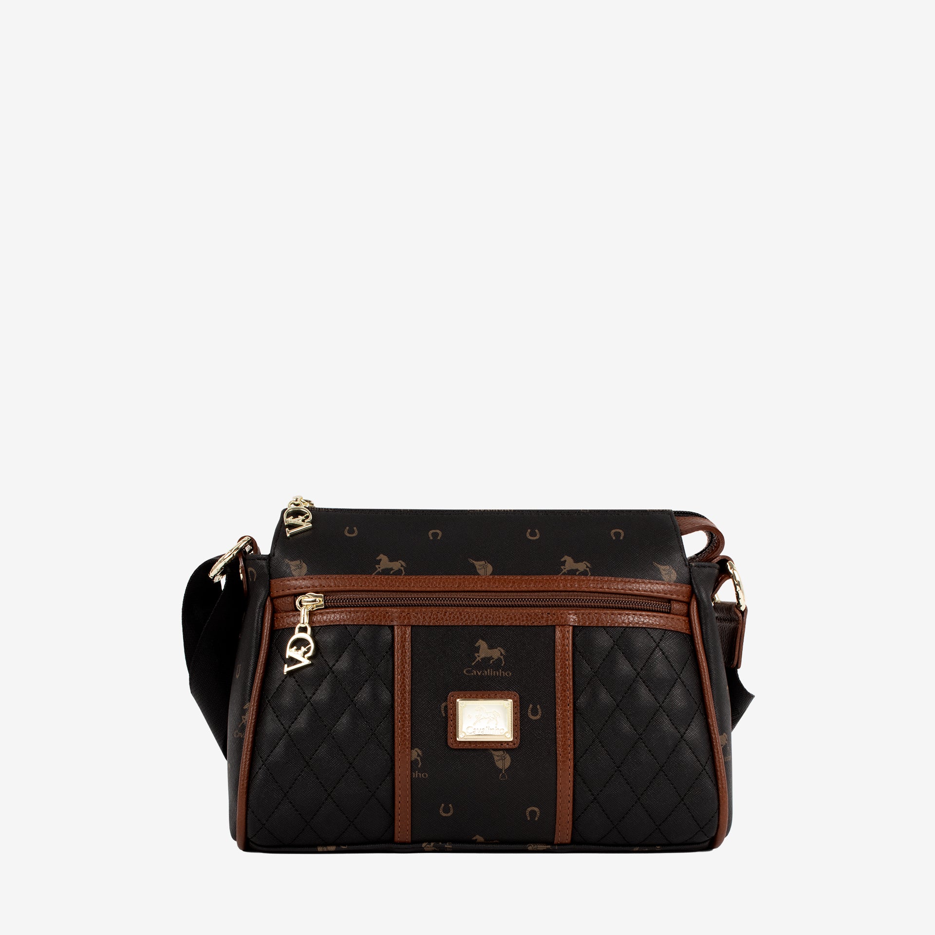 Cavalinho Di Cavallo Black Designer Crossbody Bag SKU 16250373.32 #color_black / brown