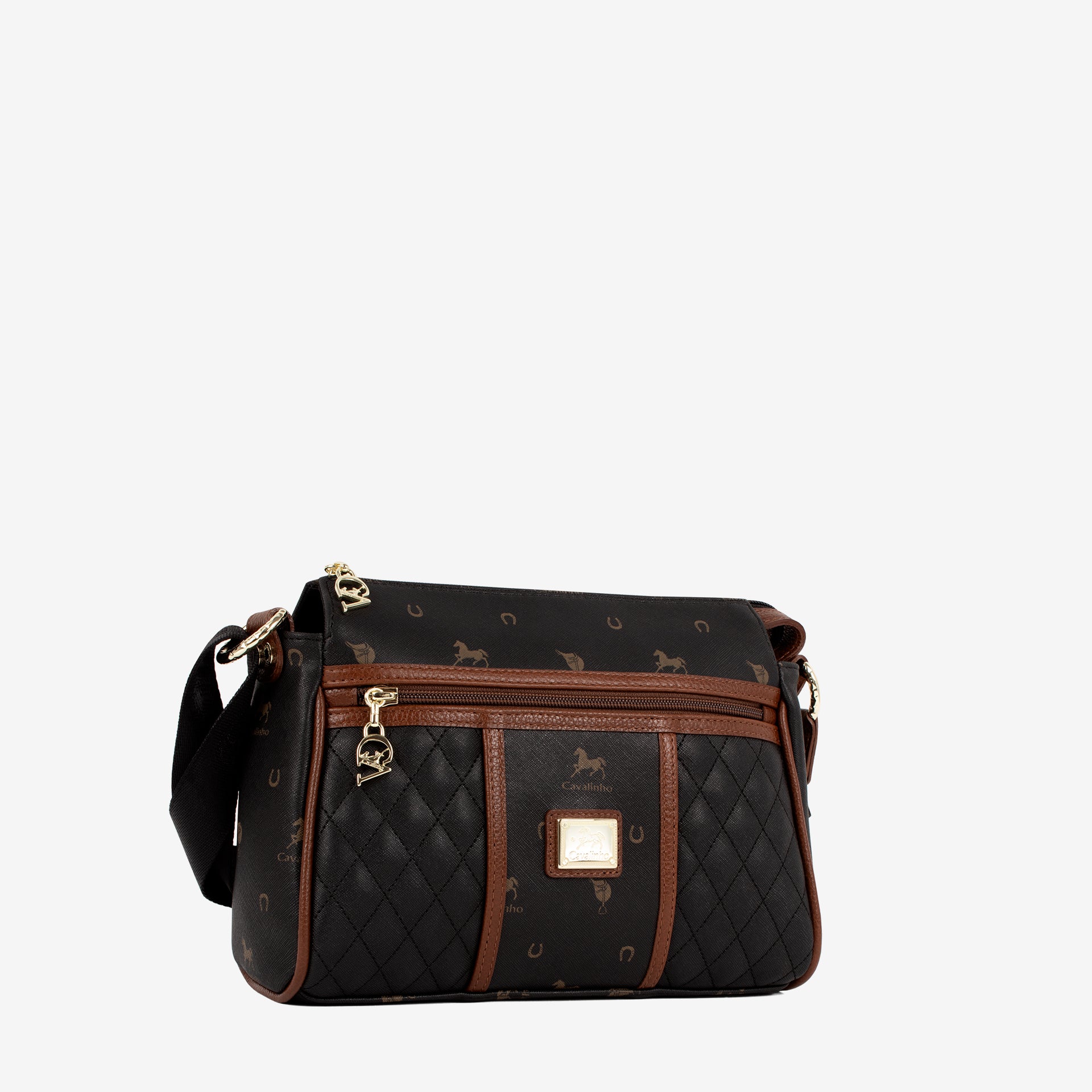 Cavalinho Di Cavallo Black Designer Crossbody Bag SKU 16250373.32 #color_black / brown