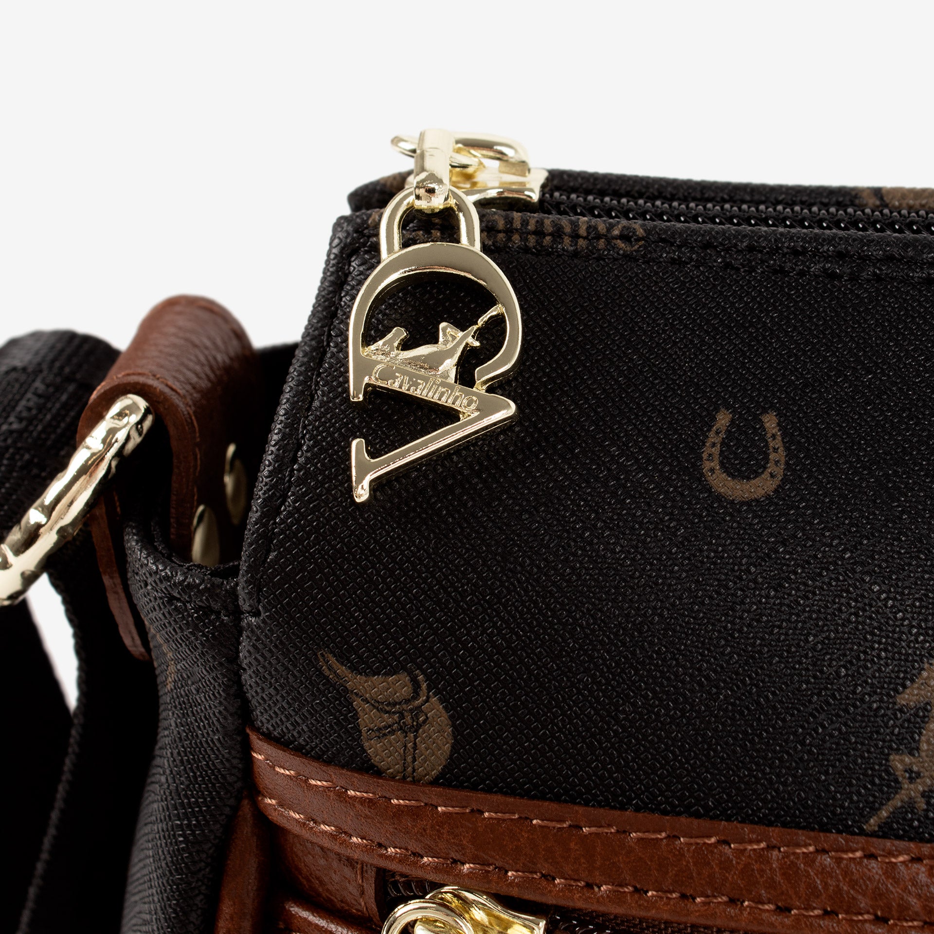 Cavalinho Di Cavallo Black Designer Crossbody Bag SKU 16250373.32 #color_black / brown
