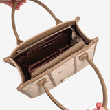 Cavalinho Di Cavallo Beige Designer Handbag with quilted design and gold accents SKU 16250480.05 #color_beige
