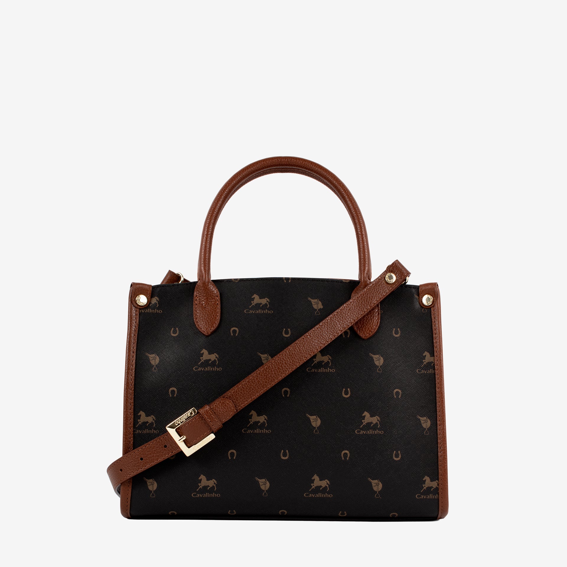 Cavalinho Di Cavallo Black Designer Handbag SKU 16250480.32 #color_black / brown