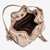 Cavalinho Di Cavallo Beige Drawstring Bucket Handbag SKU 16250598.05 #color_beige