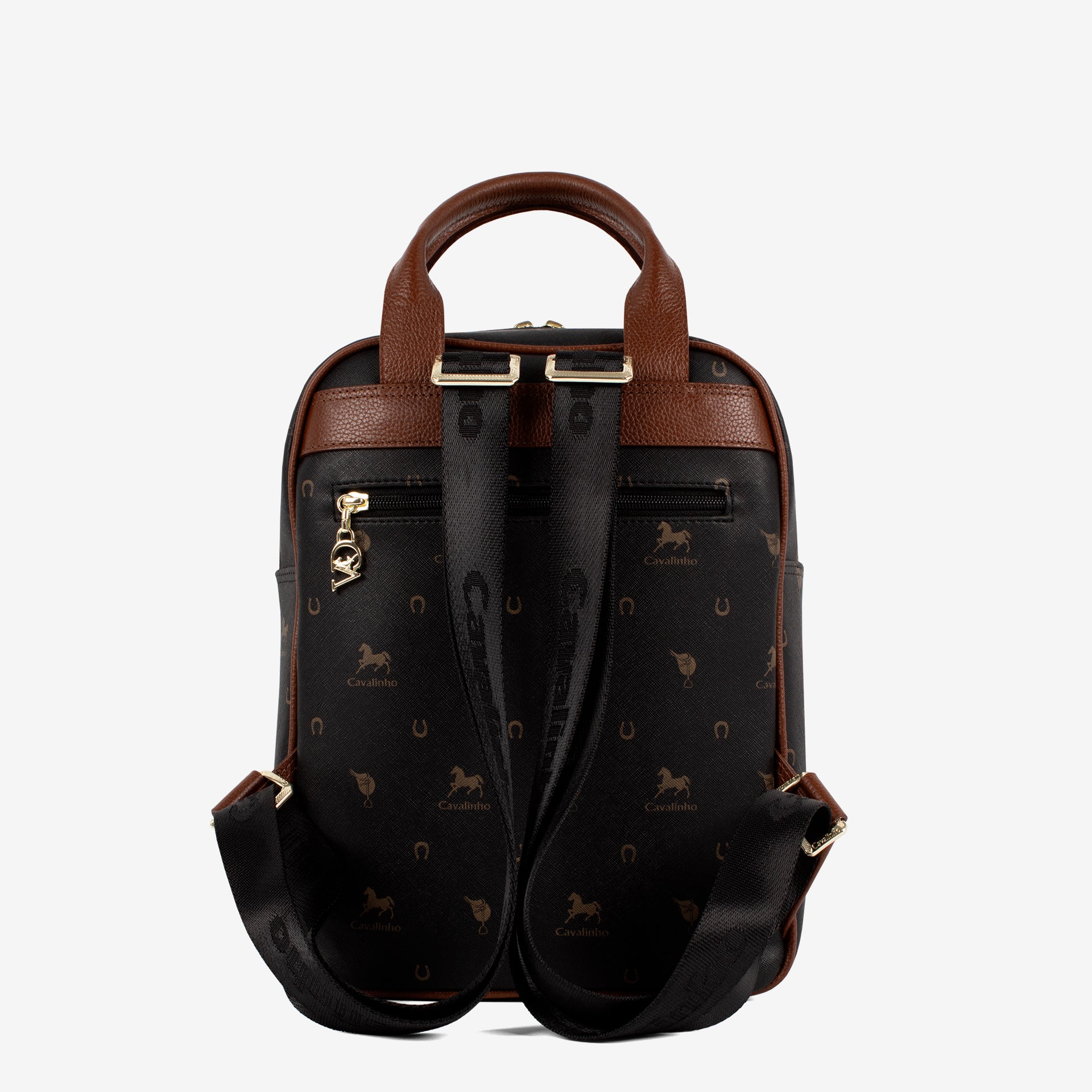 Cavalinho Di Cavallo Black Designer Backpack SKU 16250609.32 #color_black / brown