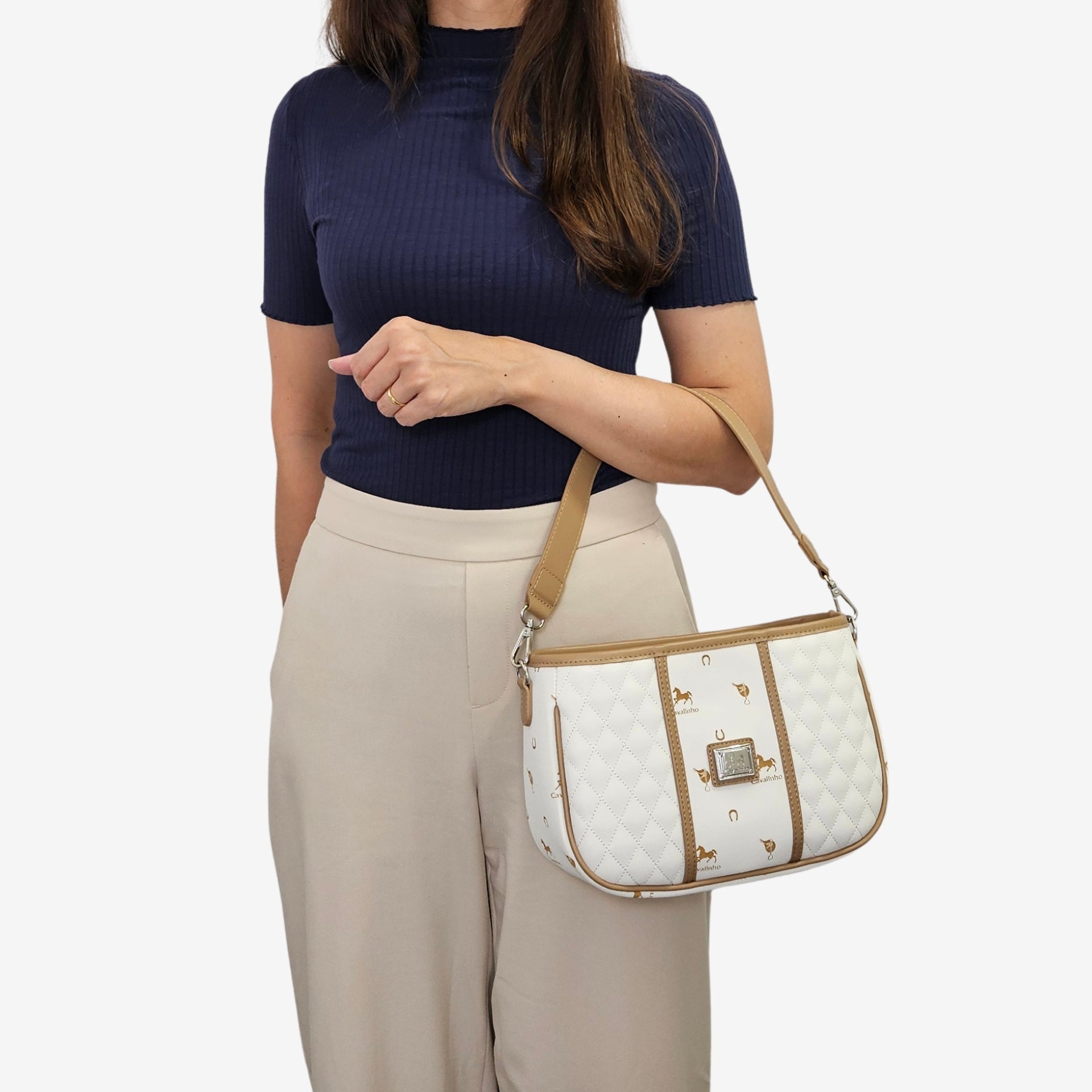 Cavalinho Di Cavallo White Designer Handbag and Shoulder Bag SKU 16250615.06 #color_white