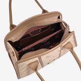 Cavalinho Di Cavallo Beige Canvas Handbag Quilted SKU 16250624.05 #color_beige