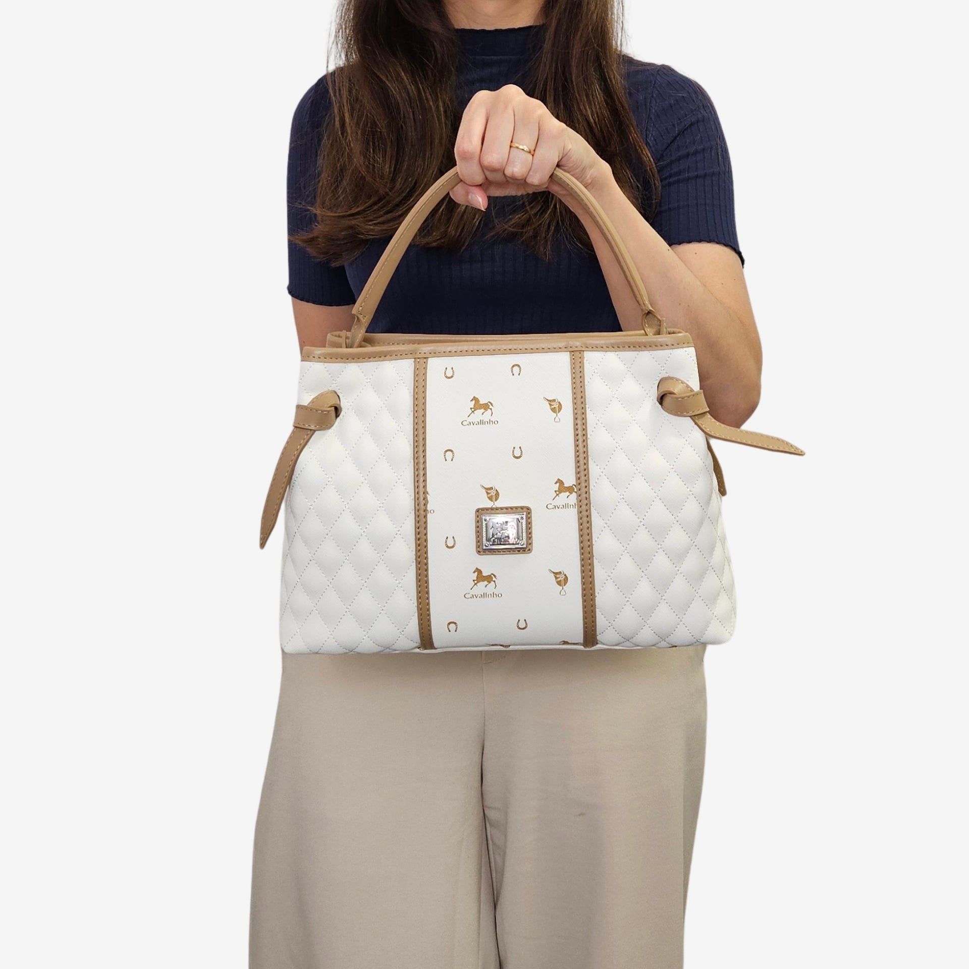 Cavalinho Di Cavallo White Designer Handbag SKU 16250627.06 #color_white
