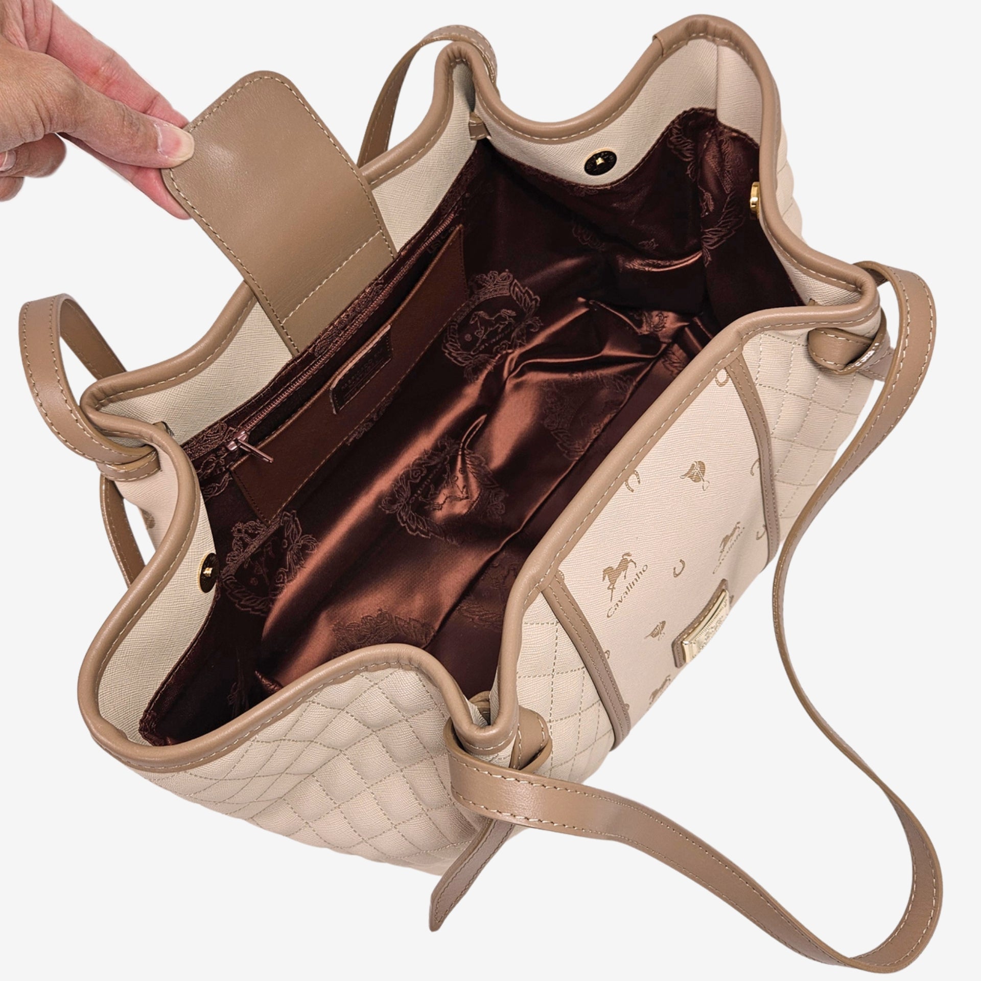 Cavalinho Di Cavallo Beige Designer Shoulder Bag SKU 16250637.05 #color_beige