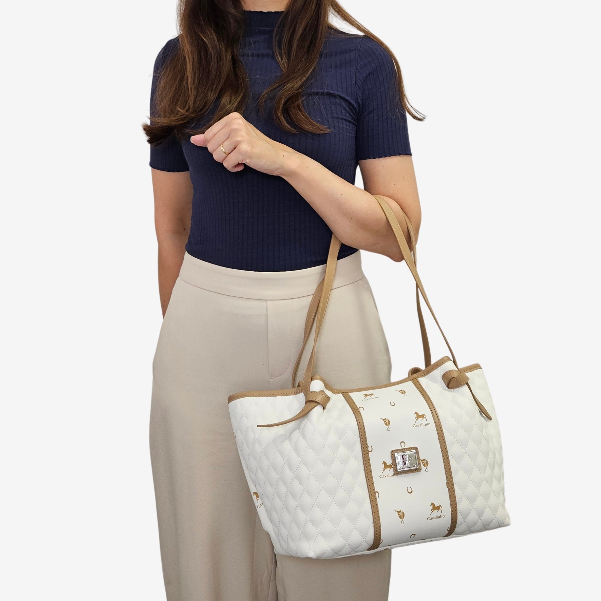 Cavalinho Di Cavallo White Designer Shoulder Bag SKU 16250637.06 #color_white