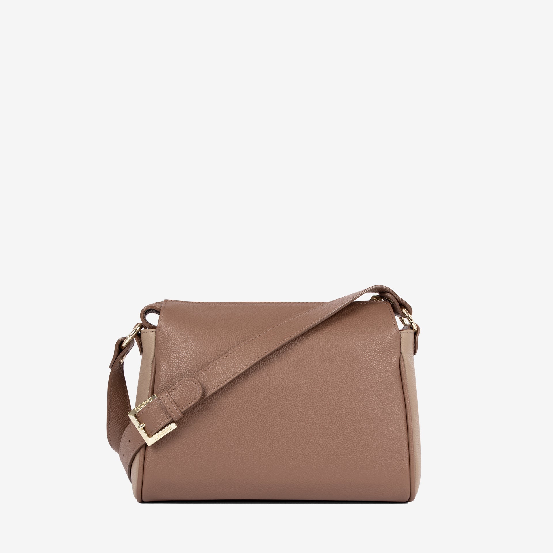 Nude Signature CV By Cavalinho Leather Crossbody Bag SKU 16260373.31 #color_sand / beige