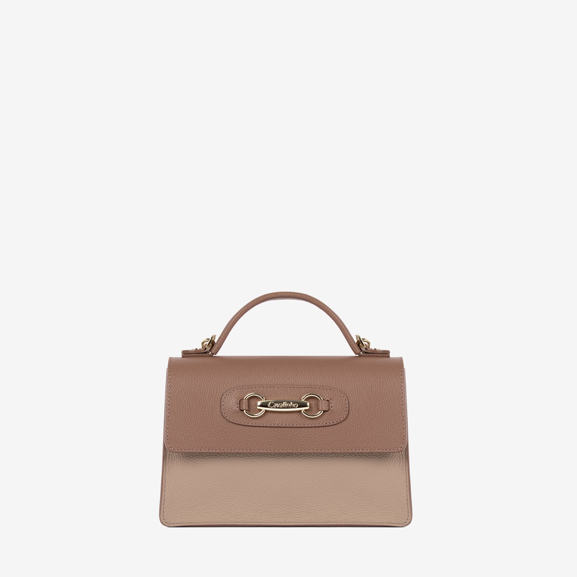 Signature CV By Cavalinho Leather Nude Handbag SKU 16260517.31 #color_sand / beige