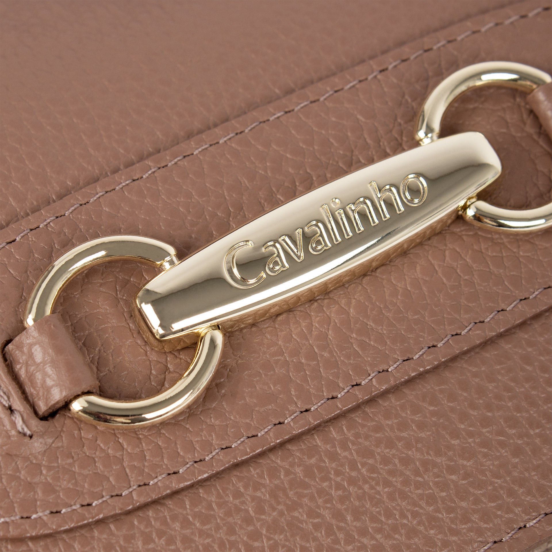 Signature CV By Cavalinho Leather Nude Handbag SKU 16260517.31 #color_sand / beige