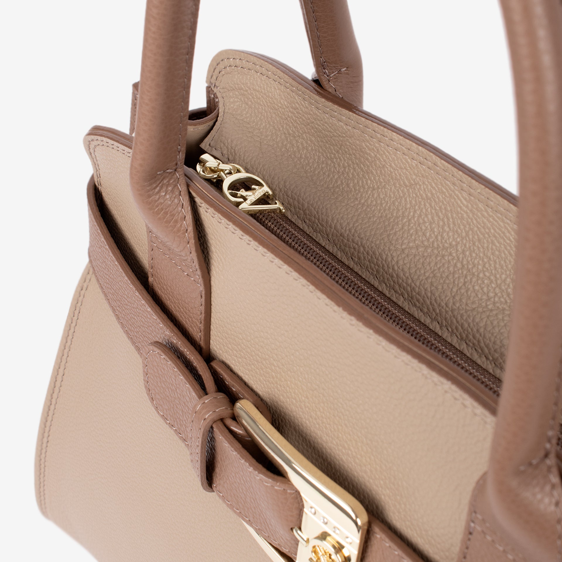 Signature CV By Cavalinho Leather Handbag SKU 16260633.31 #color_sand / beige