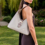 Signature CV by Cavalinho Leather Slouchy Shoulder Bag SKU 16260634.31 #color_sand / beige