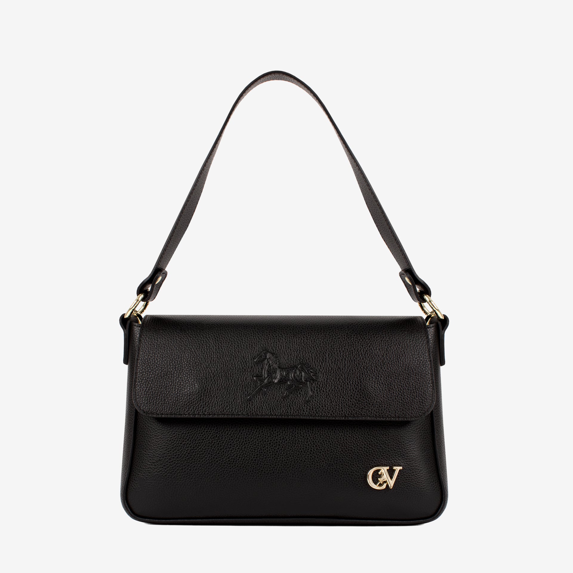 Signature CV By Cavalinho Black Leather Shoulder Bag SKU 16260642.01 #color_black