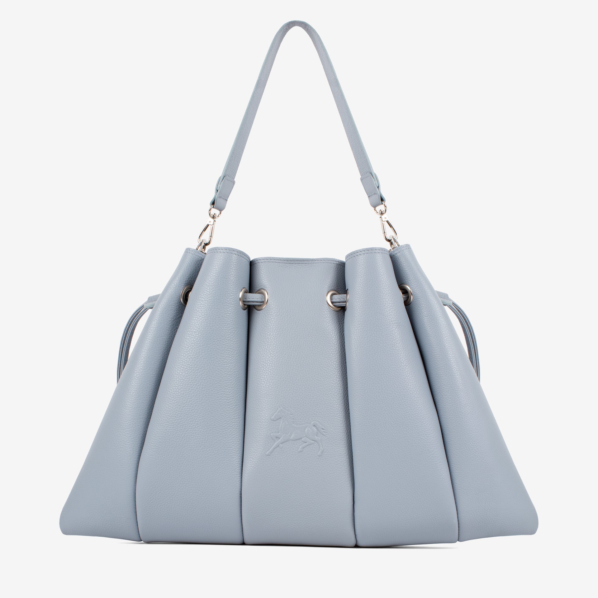 Signature CV by Cavalinho Grey-ish Blue Leather Shoulder Bag SKU 16260644.10 #color_lightblue